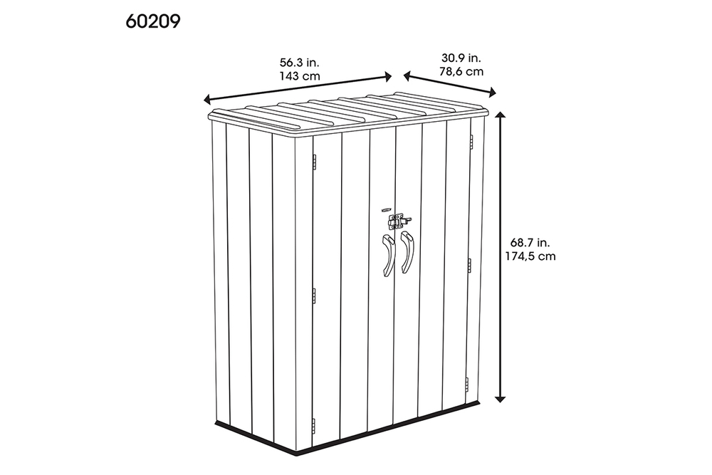 Ящик-шкаф WoodLook, 1500 л, коричневый