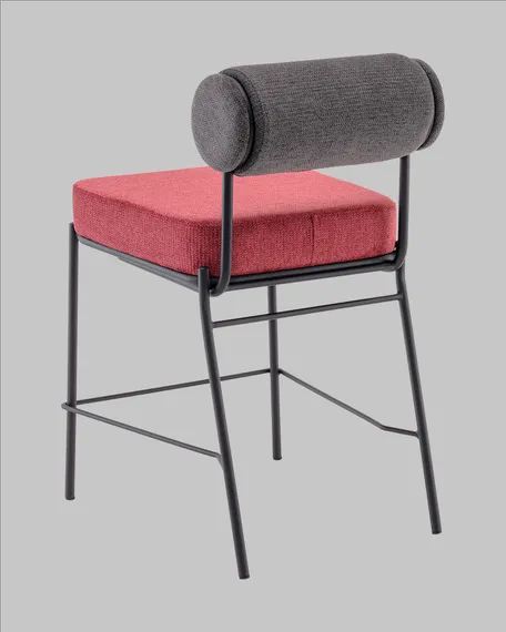 Полубарный стул Roller, тёмно-серый, бордо