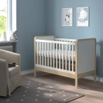 Детская кровать - ÄLSKVÄRD /АLSKVАRD IKEA/ АЛЬСКВАРД ИКЕА,  120х60 см, белый/под беленый дуб