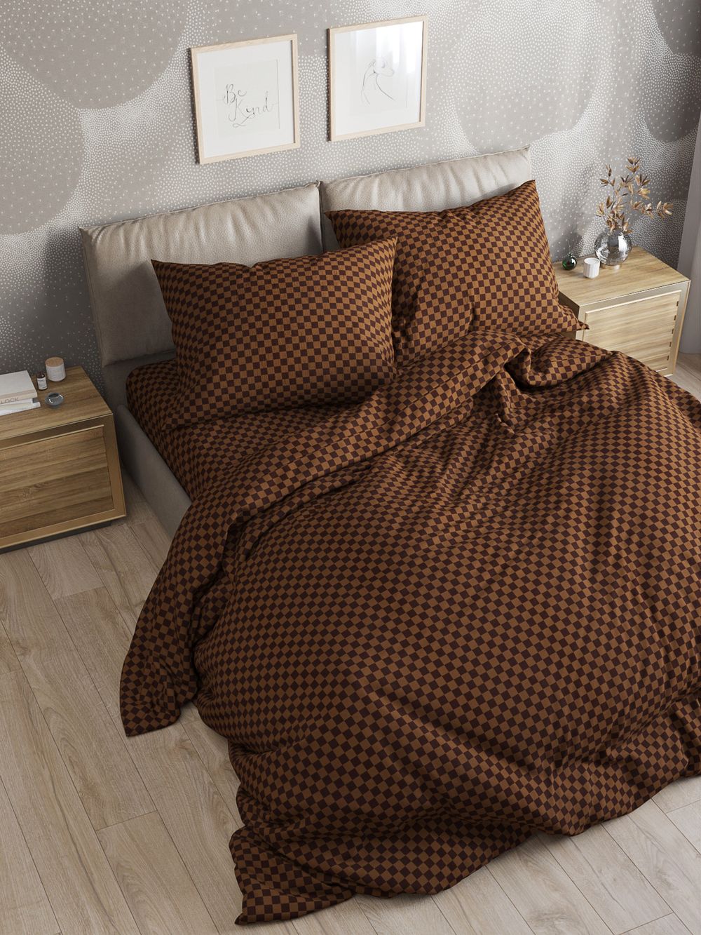 Постельное белье Сказка "Roger" 1,5-сп Наволочка 50х70 см 1 шт Простынь на резинке 90х200 см Пододеяльник 145х215 см, поплин