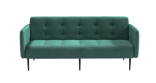 Monaco диван-кровать прямой с подлокотниками, трехместный бархат 87