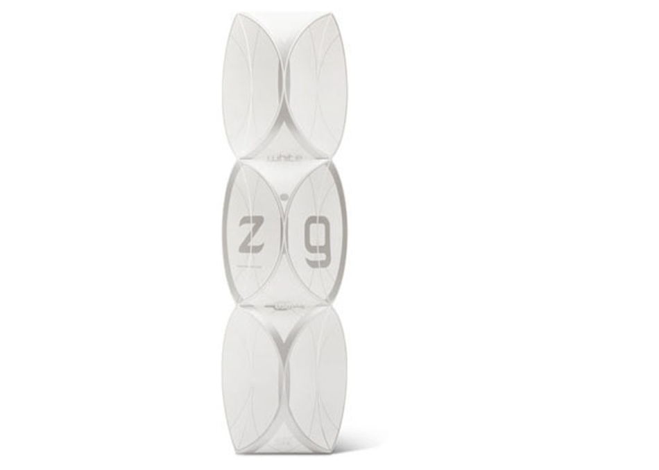 Белый гибкий самонагревающийся вибратор Zig Zag, 32 см