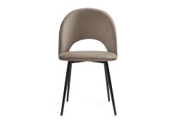 Стул на металлокаркасе Ирре светло-коричневый / черный глянец