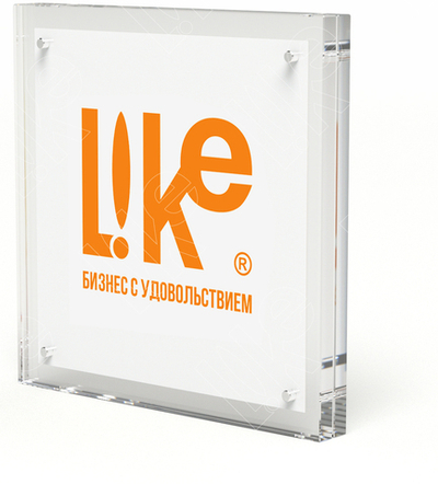 Подставка для постера/двухсторонняя/магниты с 4-х сторон/100*100*10 мм.