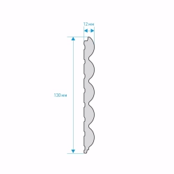 Панель полистирол 3D Solid 4 UHD 07/130 Белая 130х2800 мм