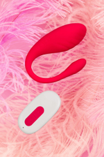 Виброяйцо с пультом управления Leroina Choppy розовое 21 см