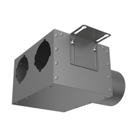 Присоединительная коробка VPD 125/90×2 на 2 выхода, прямая круглая