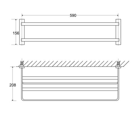 Steinberg Серия 450 Полочка для полотенец, из латуни, хром 450 2750