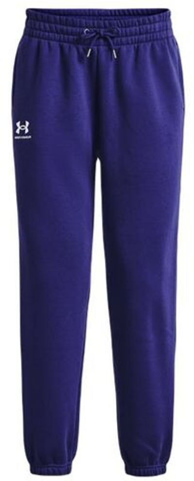 Женские теннисные брюки Under Armour Women's UA Essential Fleece Joggers - sonar blue/white