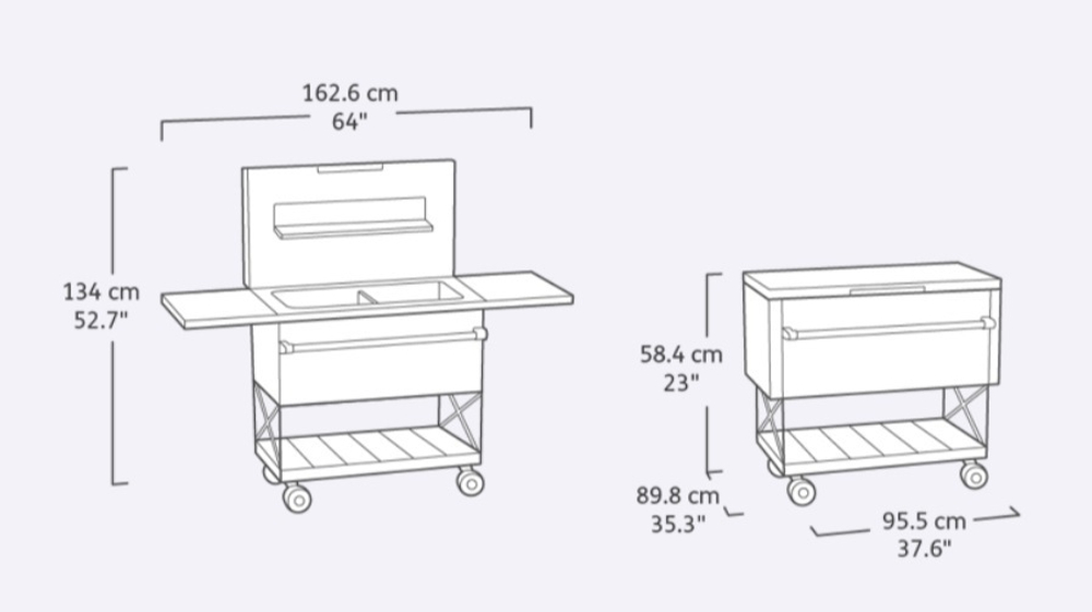Стол бар - холодильник Keter Patio Cooler & Beverage Cart