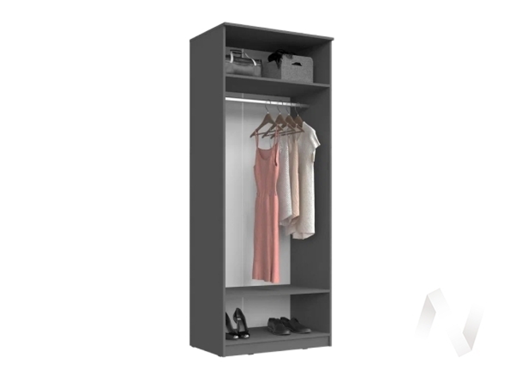 Шкаф 2-х ств платяной МС Челси (графит/графит)