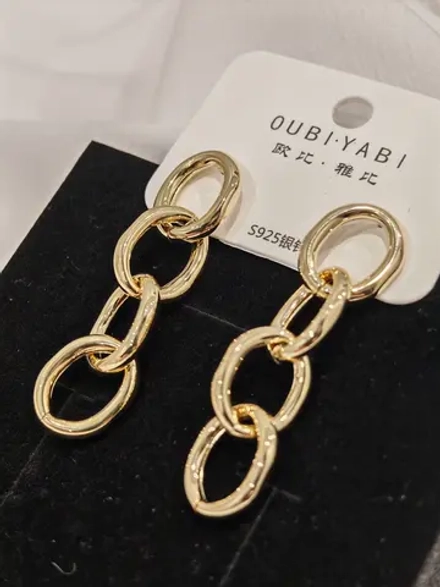 Серьги Oubi Yabi «Золотые звенья» Gold 14K