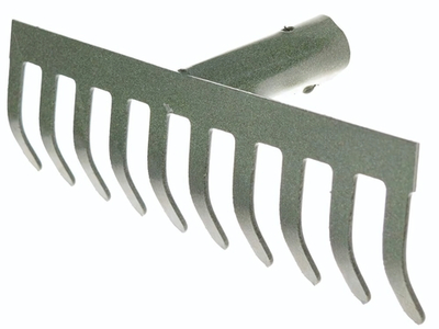 Грабли прямые 10-ти зубые без черенка эмаль ГП-10