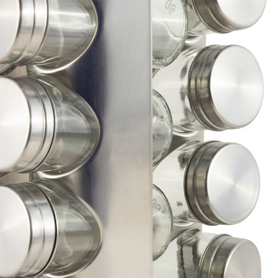 Набор ёмкостей для специй 16 шт. Ofenbach NB 101003 на круглой подставке из нержавеющей стали