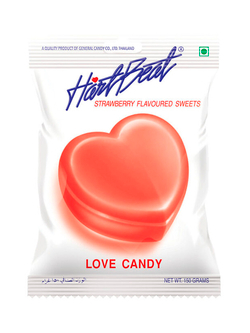 Леденцы Hartbeat Jumbo Love Candy, 150г, в ассортименте