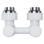 Узел нижнего подключения Royal Thermo Design угловой 1/2quot;х3/4quot; EK (белый)