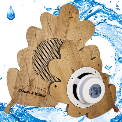 Влагостойкий динамик с декоративной дубовой сеткой SW 525 Wood OAK (ДУБ), для бани и сауны