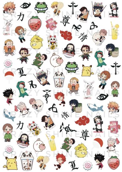 Слайдер-дизайн Crazy Shine Nails mini: Аниме