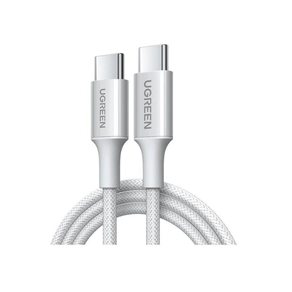 Кабель UGREEN L501 (35465) 60W USB-C to USB-C PD Fast Charging Braided Cable 3A Max 1m Titanium Color