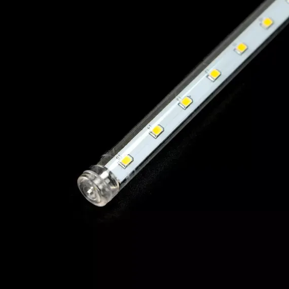 Гирлянда тающие сосульки 5 шт по 30 см., 12В, 150 Тепло-Белых светодиодов, провод черный ПВХ, IP20, Laitcom (CCL150-11-3WW)