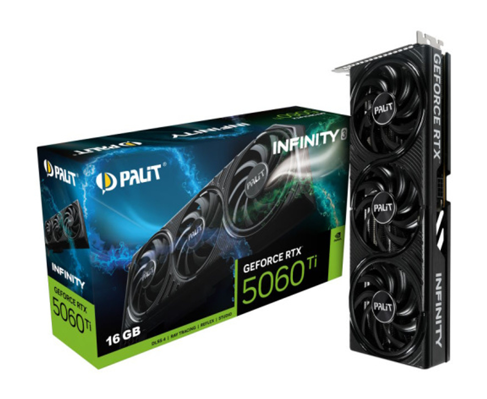 Видеокарта Palit GeForce RTX 5060 TI INFINITY 3 (NE7506T019T1-GB2061S)