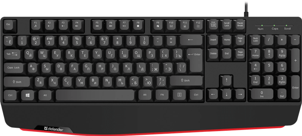 Клавиатура USB Defender Atom HB-546 черный