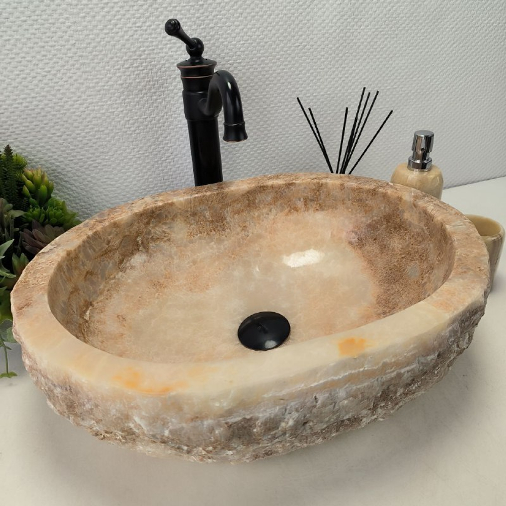 Раковина из оникса Erozy Yellow EO-02214 51x39x15 см