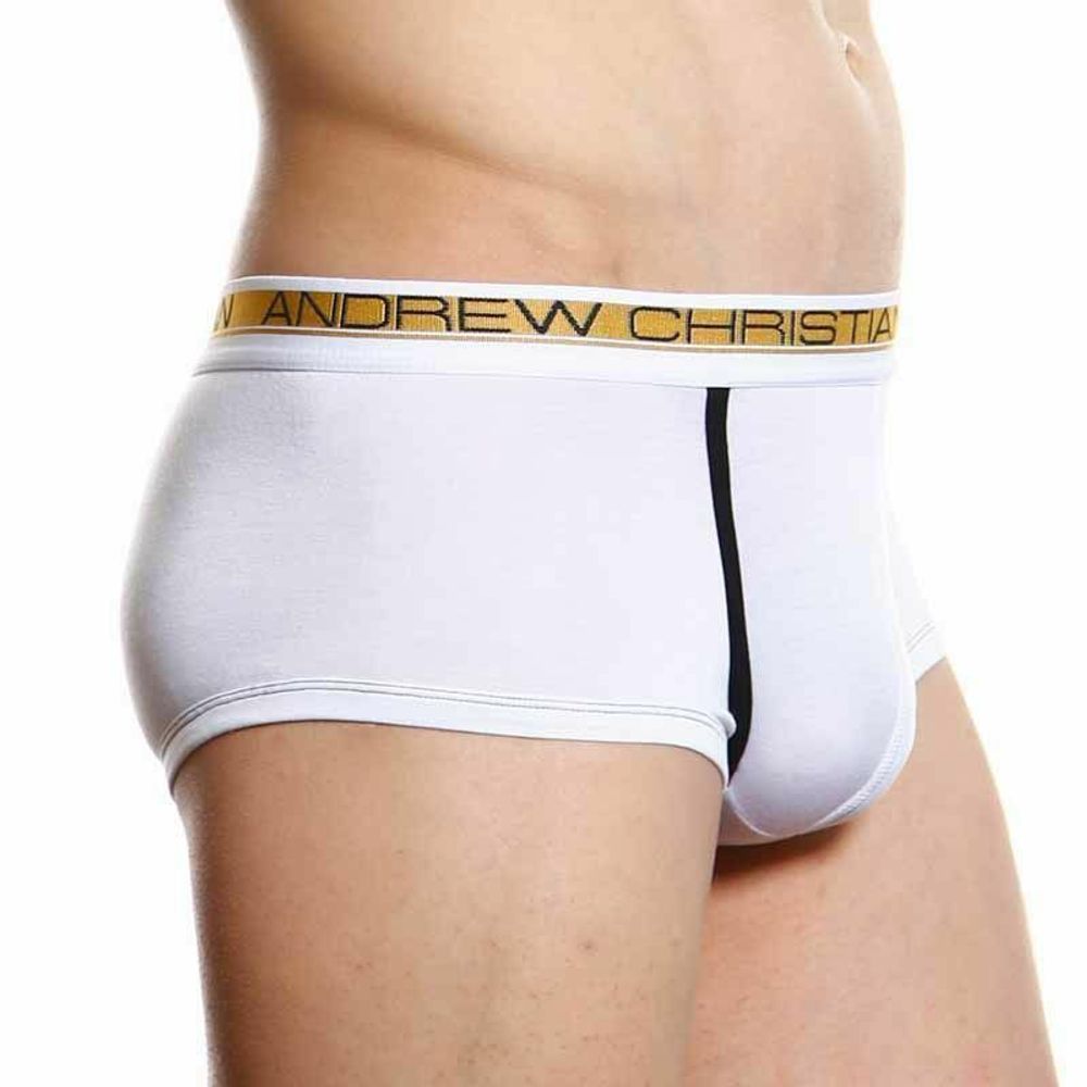 Мужские трусы хипсы белые Andrew Christian Slim Focus Boxer White