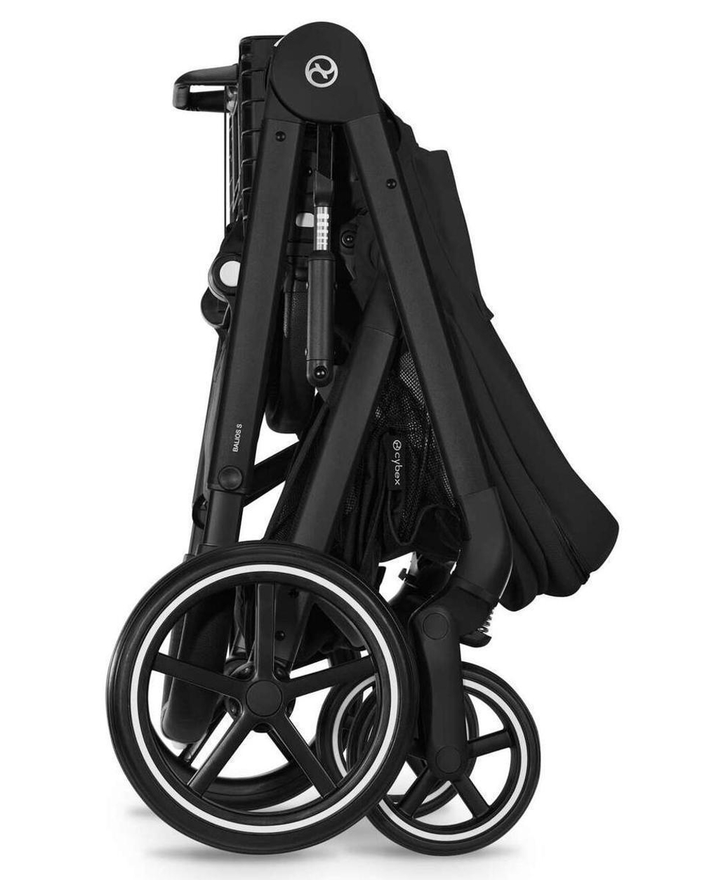 Коляска Cybex Balios S Lux BLK complete Aton S2 Hibiscus Red 3 в 1 Moon Black с дождевиками