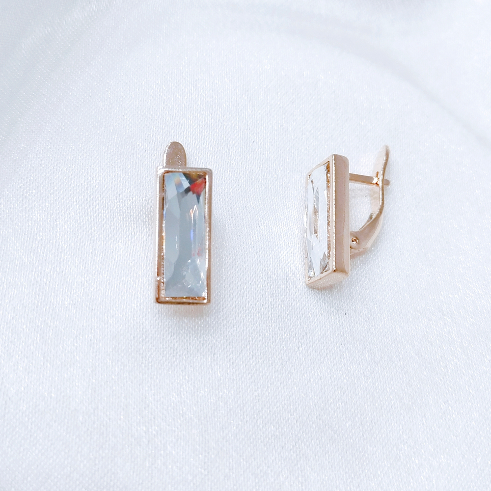 "Бетельгейзе" серьги в золотом  покрытии из коллекции "Тайны вселенной" от Jenavi с английским замком