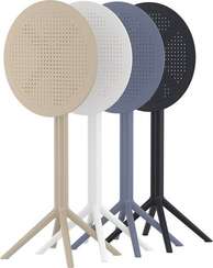 Стол пластиковый барный складной Sky Ø60 белый