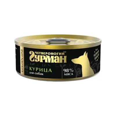 Четвероногий гурман кон.д/собак голден курица натуральная в желе 100гр