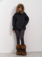 Толстовка женская с капюшоном "Вasic" темно-серый