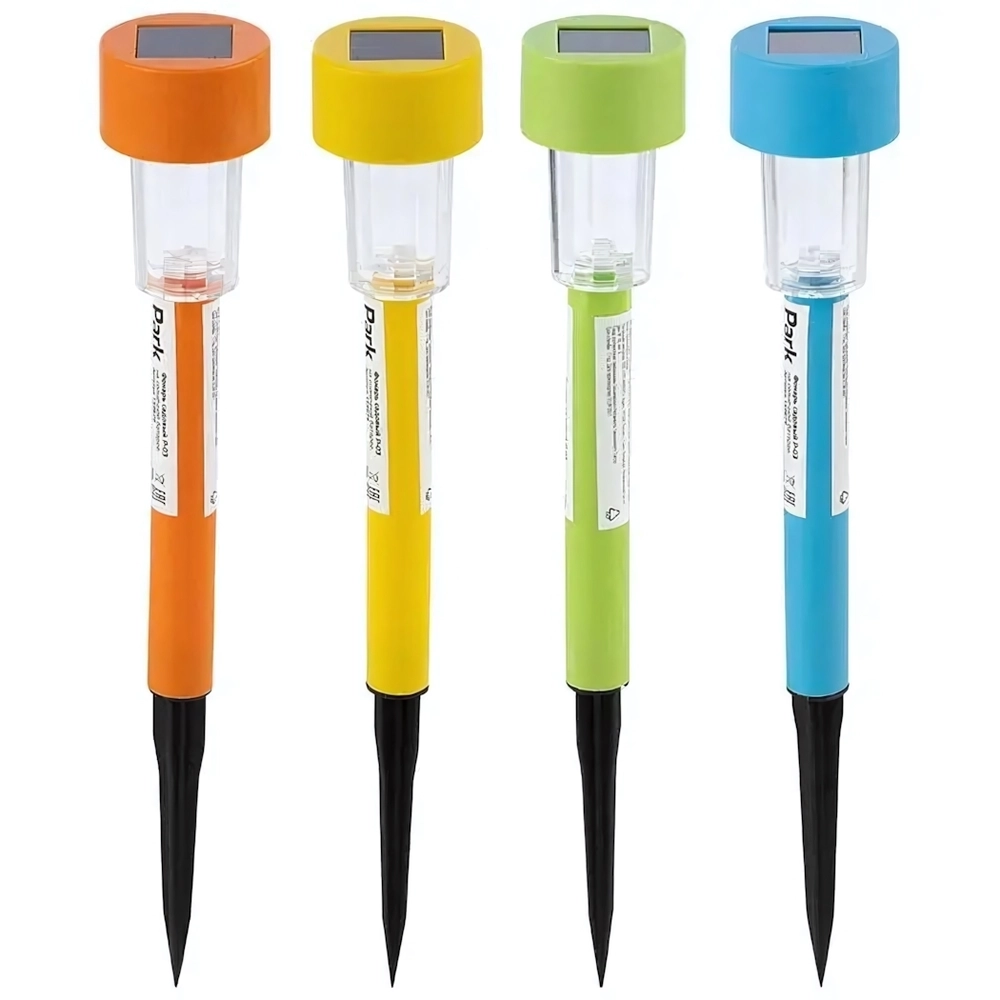 Фонарь садовый P-03 цветной (пластик), высота 29,5см, диаметр 4,5*4,5см