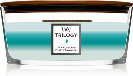 Woodwick Icy Woodland - ароматическая свеча с деревянным фитилем (хартвик) /   453,6  g  / GTIN 5038581142036