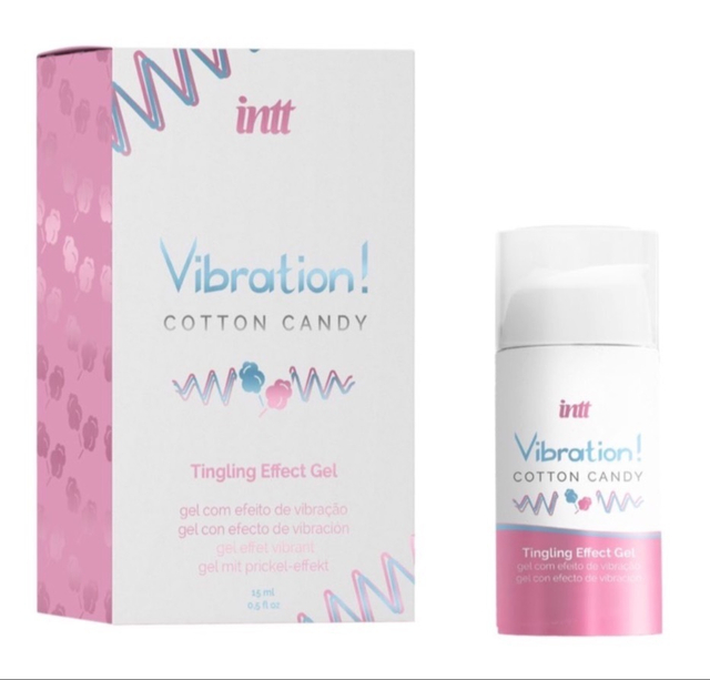 Жидкий вибратор Vibration Cotton Candy с ароматом сахарной ваты - 15 мл.
