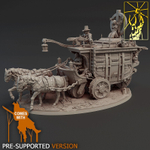 карета миниатюра для dnd, днд, pathfinder, фентези, Настольная игра, НРИ, Варгейм, РПГ