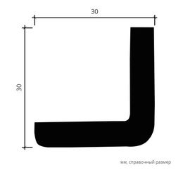 Карниз пенополиуретан, 2000x30x30 мм