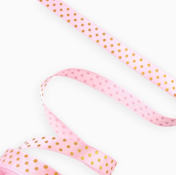 Атласная лента в горошек 15 мм
