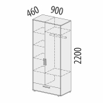 Аляска-503 (DaVita) 503.01 Шкаф для одежды