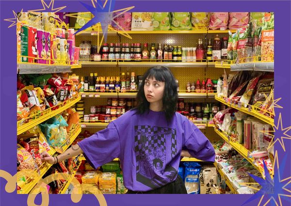 Футболка Purple Bathroom фиолетовая - фото 3