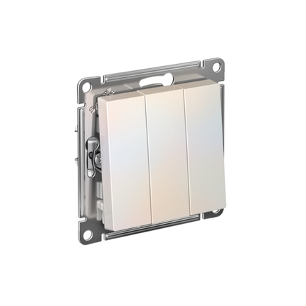 Выключатель 3-кл. СП AtlasDesign 10А IP20 (сх. 1+1+1) 10AX механизм жемчуж. SE ATN000431