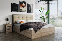 Кровать 160х200 с настилом ЛДСП Лирика ЛК-2, карамель