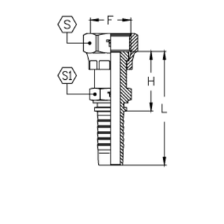 Фитинг DN 20 ORFS (Г) 1.7/16
