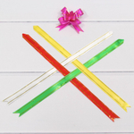 Бант Бабочка 1,6 х 34см Набор 5 шт с золотой полосой (Микс)