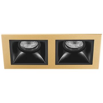 Комплект из светильников и рамки 2*GU5.3 D5230707 золото/чёрный Domino Lightstar