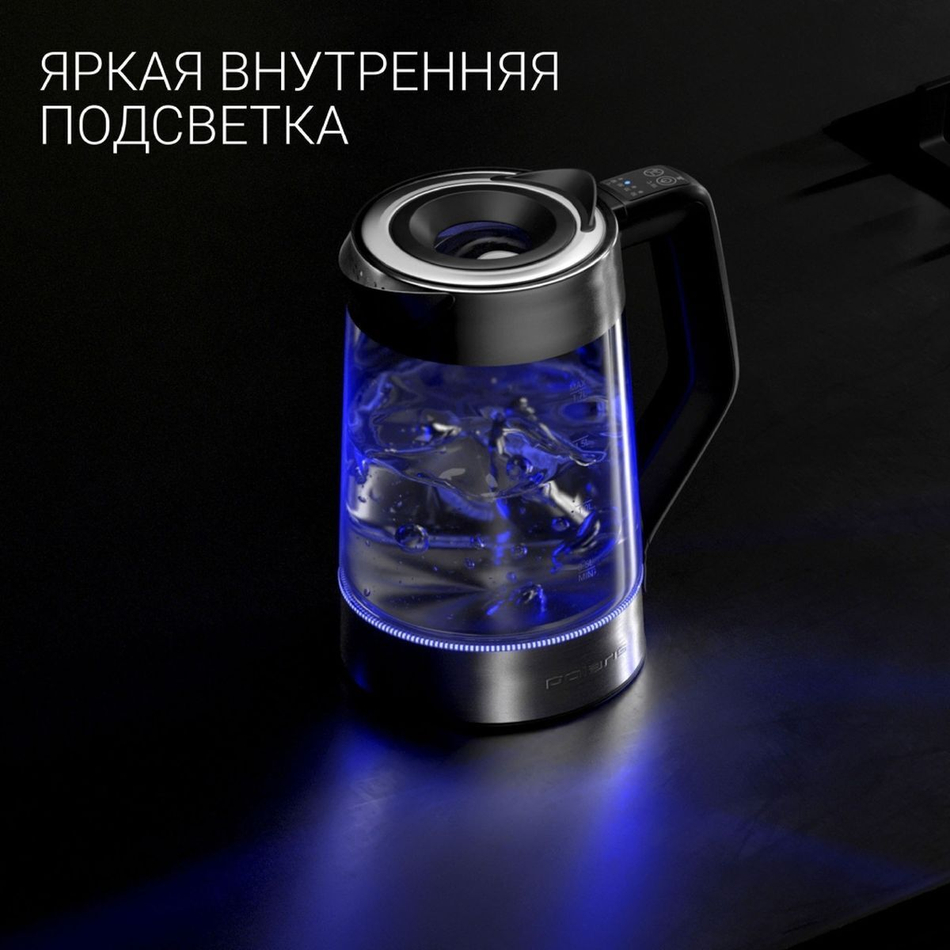 Чайник электрический Polaris, PWK 1725CGLD WIFI IQ Home, 1.7 л, 2200 Вт, ск нагр элем, стекло