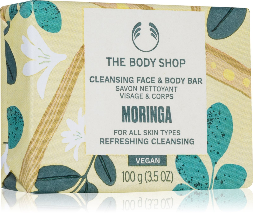 The Body Shop Moringa - кусковое мыло для лица и тела /   100  g  / GTIN 5028197251109