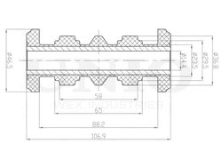 Сайлентблок задней рессоры UNIO RMP-20257