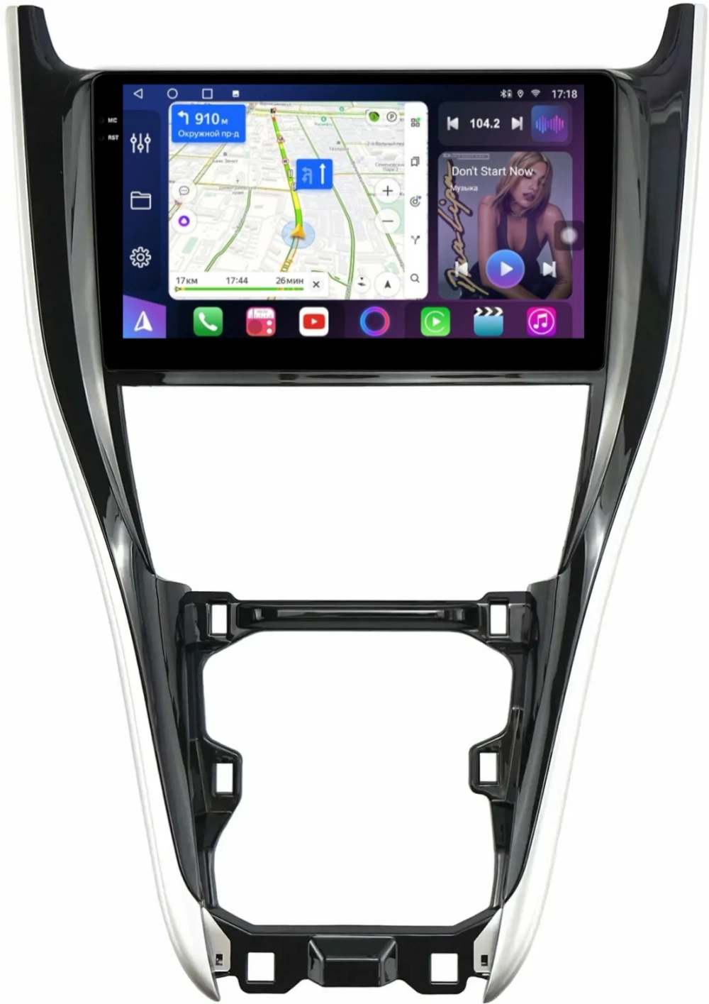 Магнитола для Toyota Harrier 3 XU60 2017-2020 (большая рамка) - FarCar 9534F3 монитор 10.36" QLED на Android 14, TS18, CarPlay, 4G SIM-слот